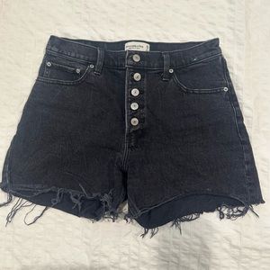 Abercrombie and Fitch High Rise 4” Short Size 29/8 Black Jean